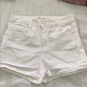 white jean shorts